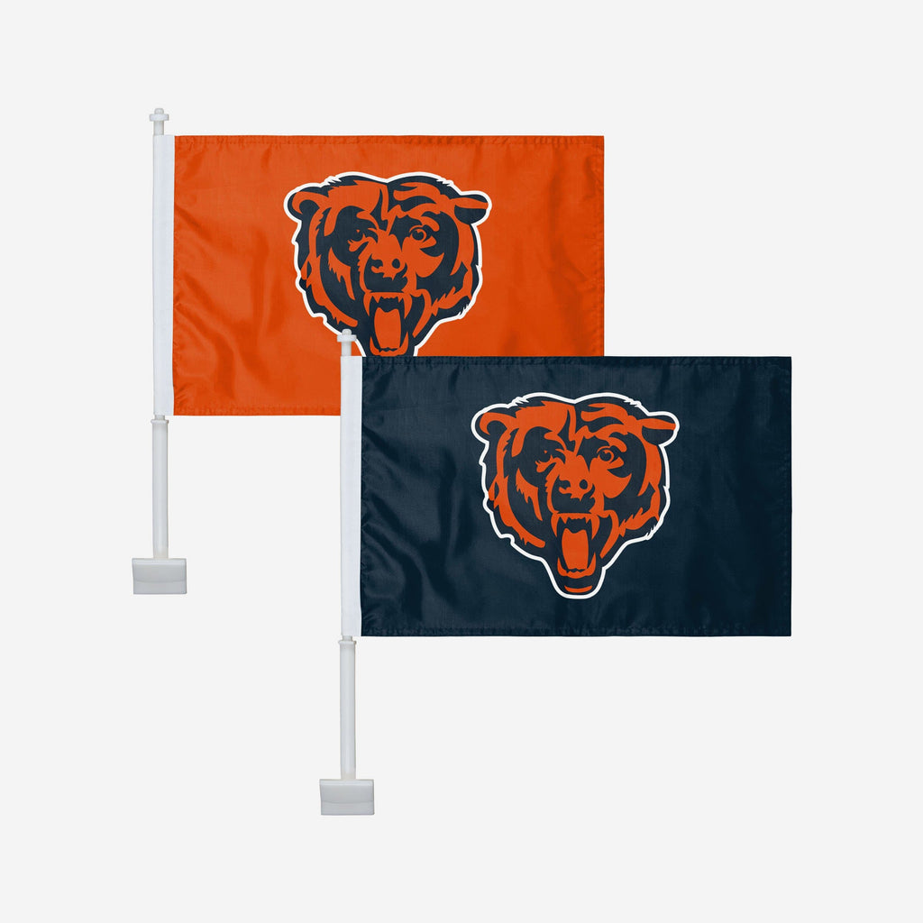 Chicago Bears 2 Pack Solid Car Flag FOCO - FOCO.com