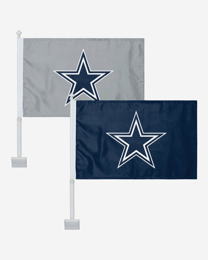 Dallas Cowboys 2 Pack Solid Car Flag FOCO - FOCO.com