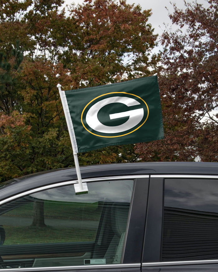 Green Bay Packers 2 Pack Solid Car Flag FOCO - FOCO.com