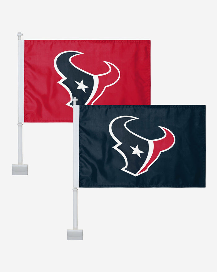 Houston Texans 2 Pack Solid Car Flag FOCO - FOCO.com