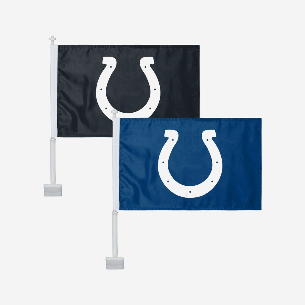 Indianapolis Colts 2 Pack Solid Car Flag FOCO - FOCO.com