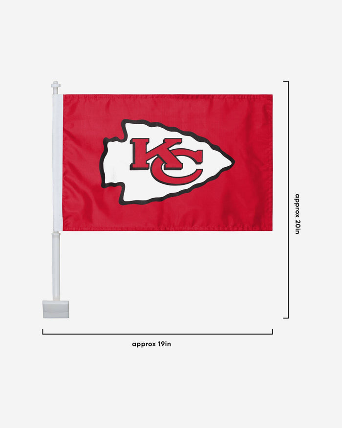 Kansas City Chiefs 2 Pack Solid Car Flag FOCO - FOCO.com