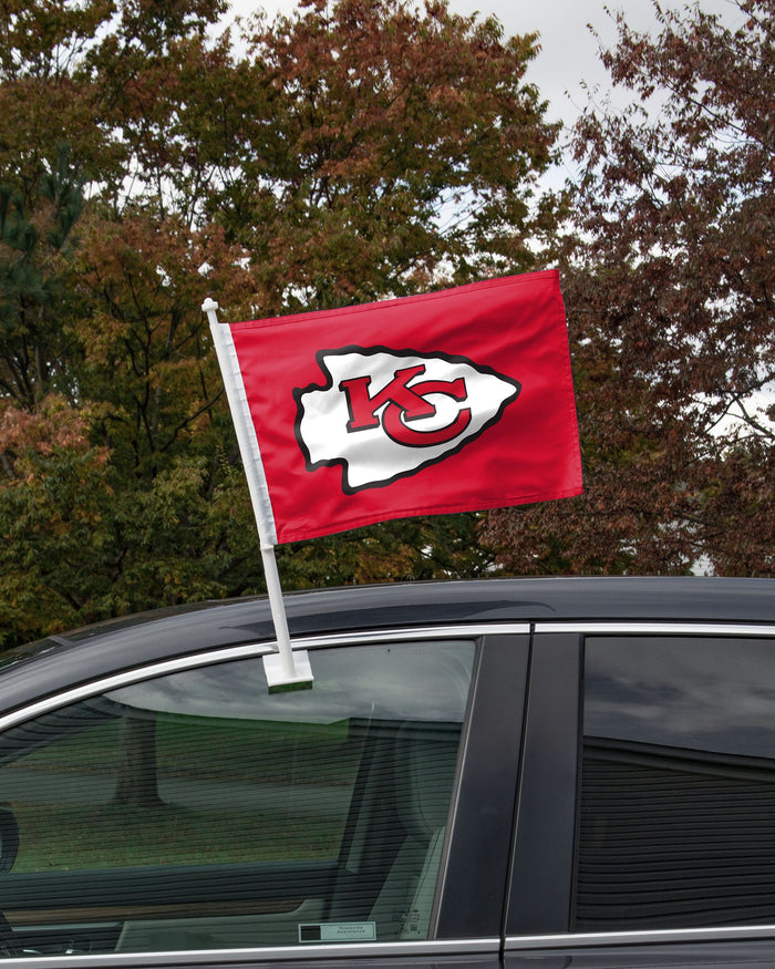 Kansas City Chiefs 2 Pack Solid Car Flag FOCO - FOCO.com