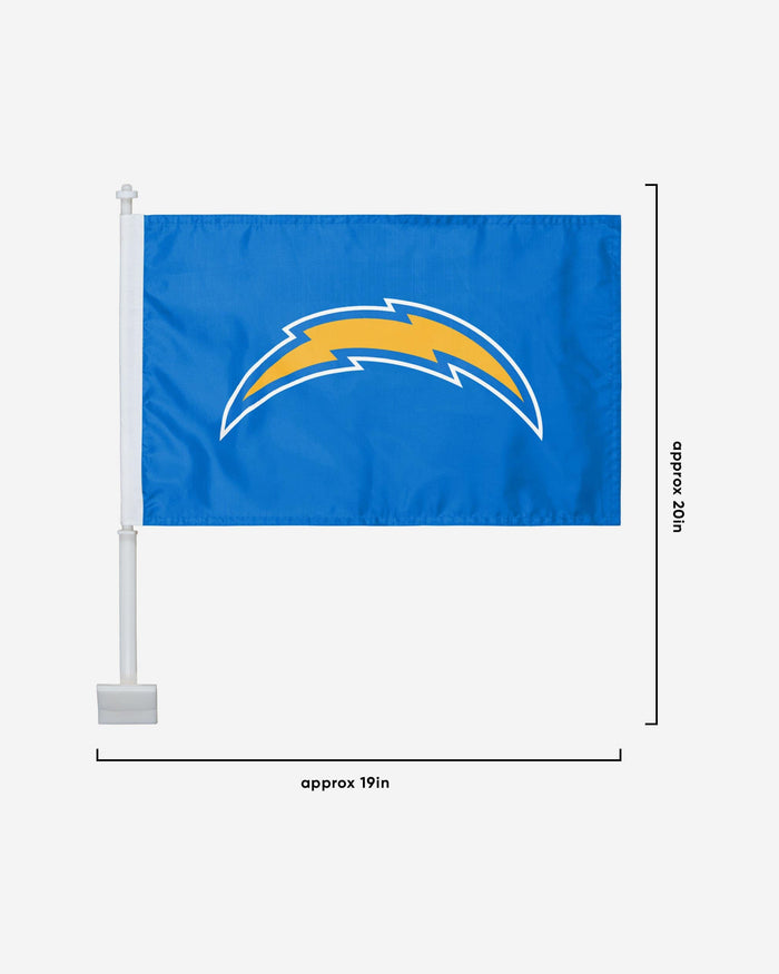 Los Angeles Chargers 2 Pack Solid Car Flag FOCO - FOCO.com