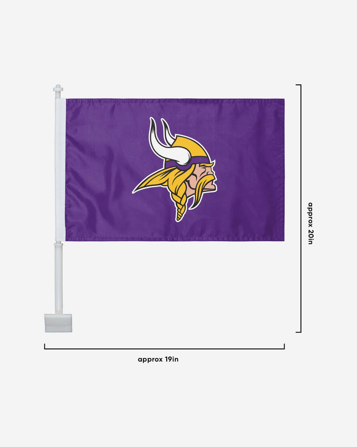 Minnesota Vikings 2 Pack Solid Car Flag FOCO - FOCO.com