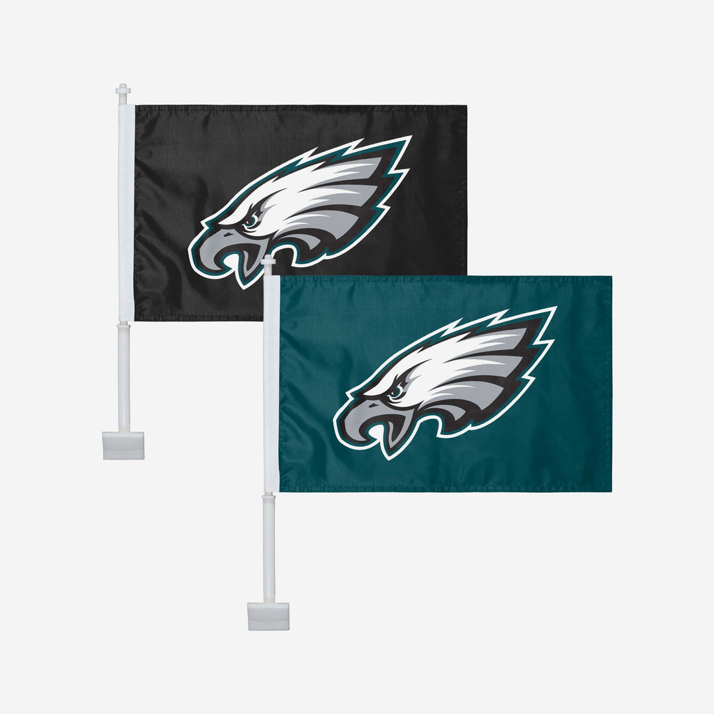 Philadelphia Eagles 2 Pack Solid Car Flag FOCO - FOCO.com