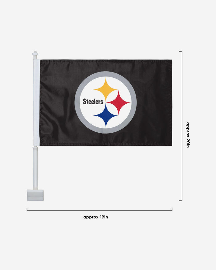 Pittsburgh Steelers 2 Pack Solid Car Flag FOCO - FOCO.com