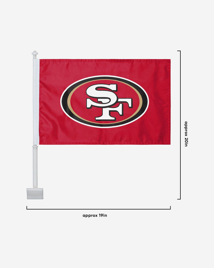 San Francisco 49ers 2 Pack Solid Car Flag FOCO - FOCO.com