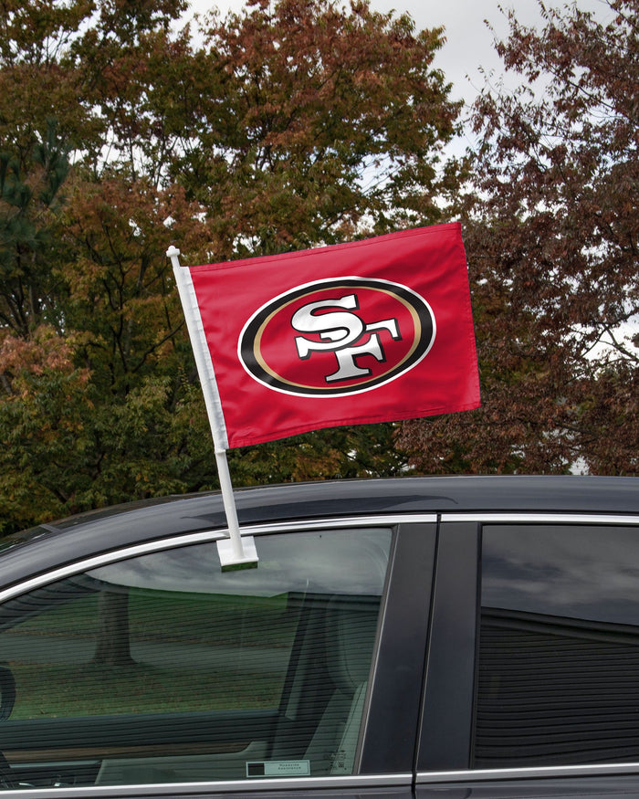 San Francisco 49ers 2 Pack Solid Car Flag FOCO - FOCO.com