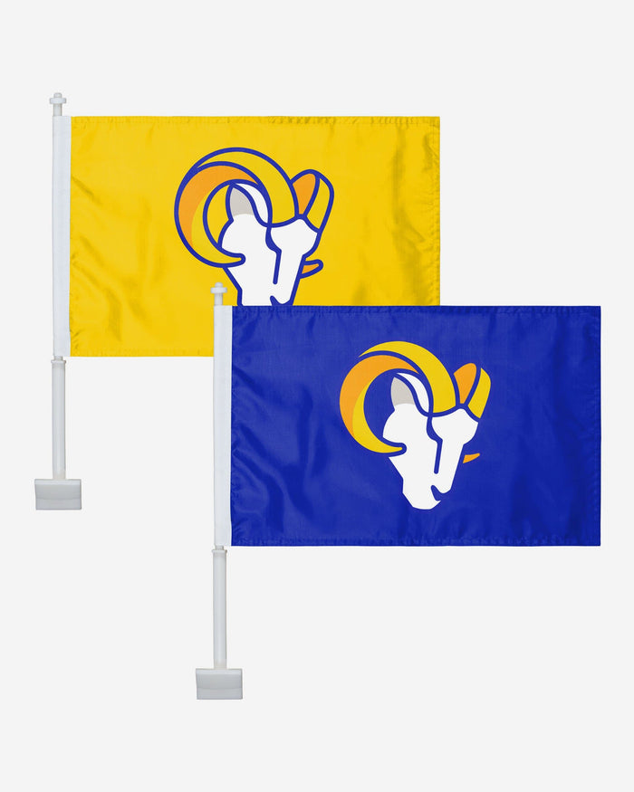 Los Angeles Rams 2 Pack Solid Car Flag FOCO - FOCO.com