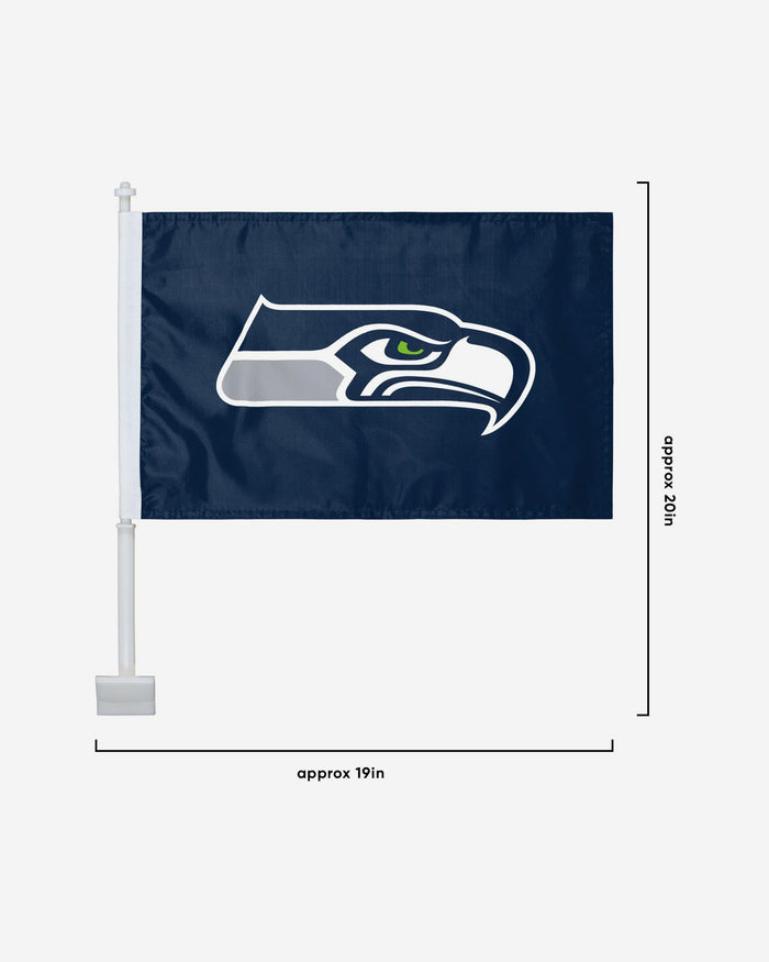 Seattle Seahawks 2 Pack Solid Car Flag FOCO - FOCO.com