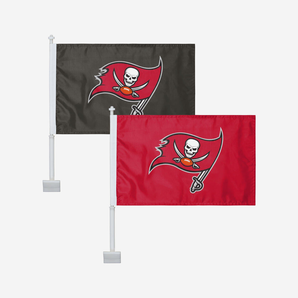 Tampa Bay Buccaneers 2 Pack Solid Car Flag FOCO - FOCO.com