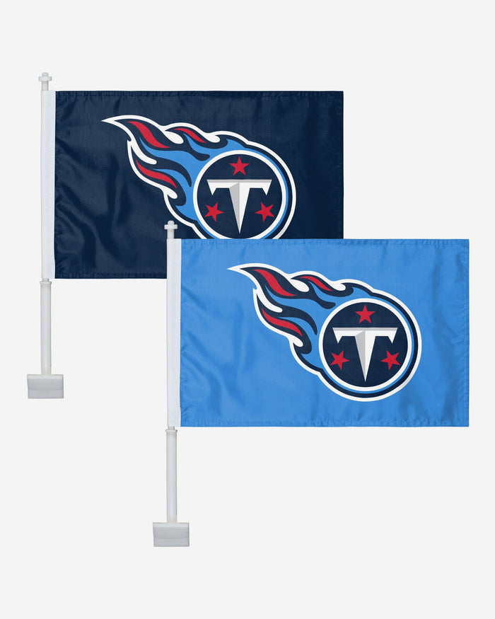 Tennessee Titans 2 Pack Solid Car Flag FOCO - FOCO.com