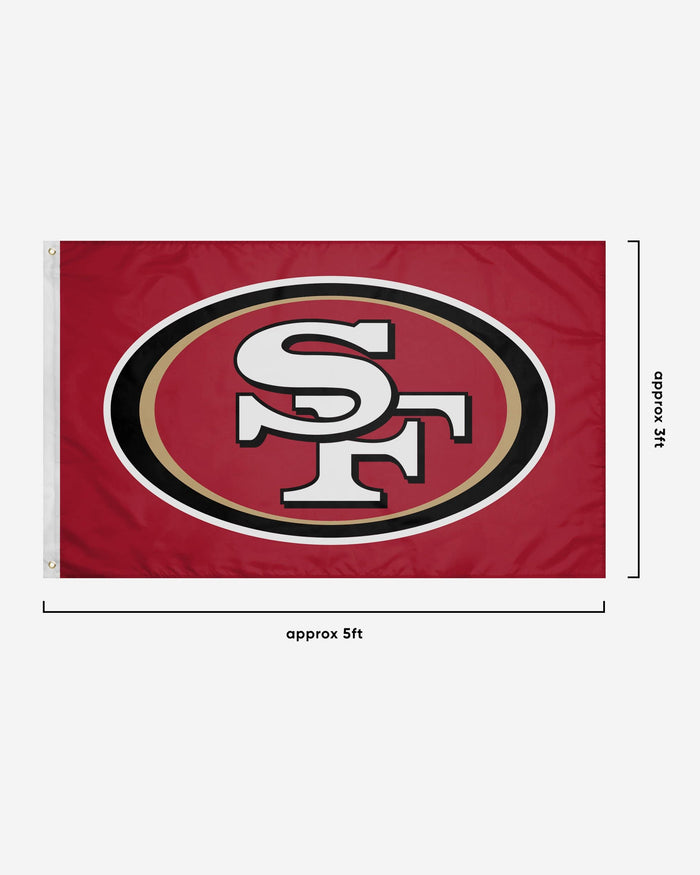 San Francisco 49ers Solid Horizontal Flag FOCO - FOCO.com