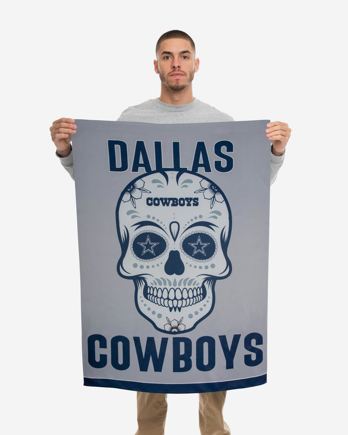 Dallas Cowboys Day Of The Dead Vertical Flag FOCO - FOCO.com