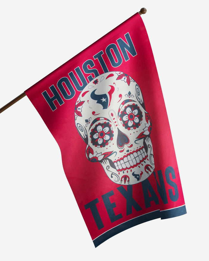 Houston Texans Day Of The Dead Vertical Flag FOCO - FOCO.com