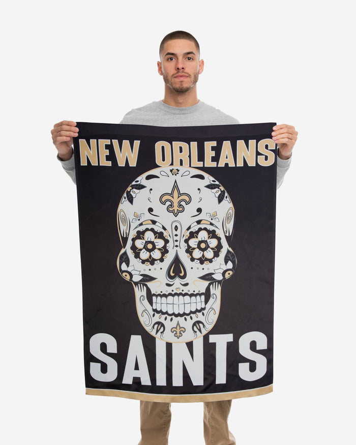 New Orleans Saints Day Of The Dead Vertical Flag FOCO - FOCO.com