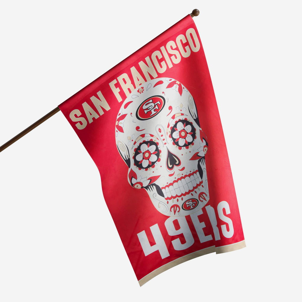 San Francisco 49ers Day Of The Dead Vertical Flag FOCO - FOCO.com