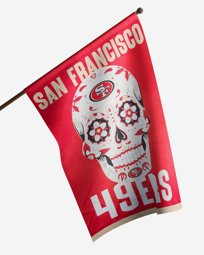 San Francisco 49ers Day Of The Dead Vertical Flag FOCO - FOCO.com