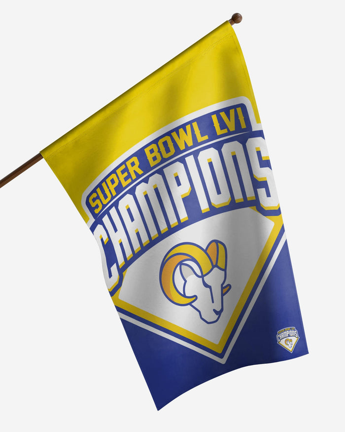 Los Angeles Rams Super Bowl LVI Champions Vertical Flag FOCO - FOCO.com