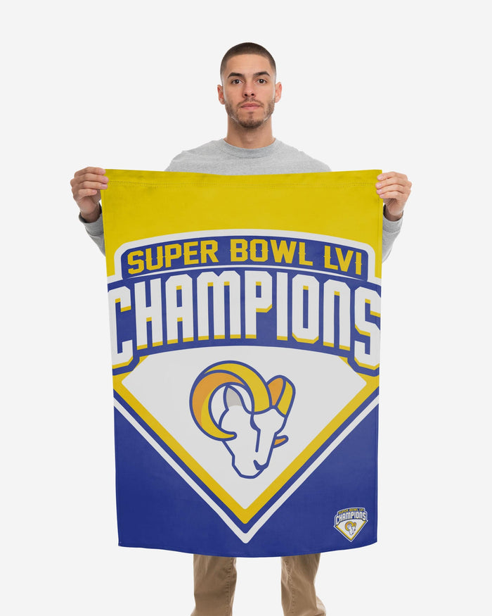 Los Angeles Rams Super Bowl LVI Champions Vertical Flag FOCO - FOCO.com