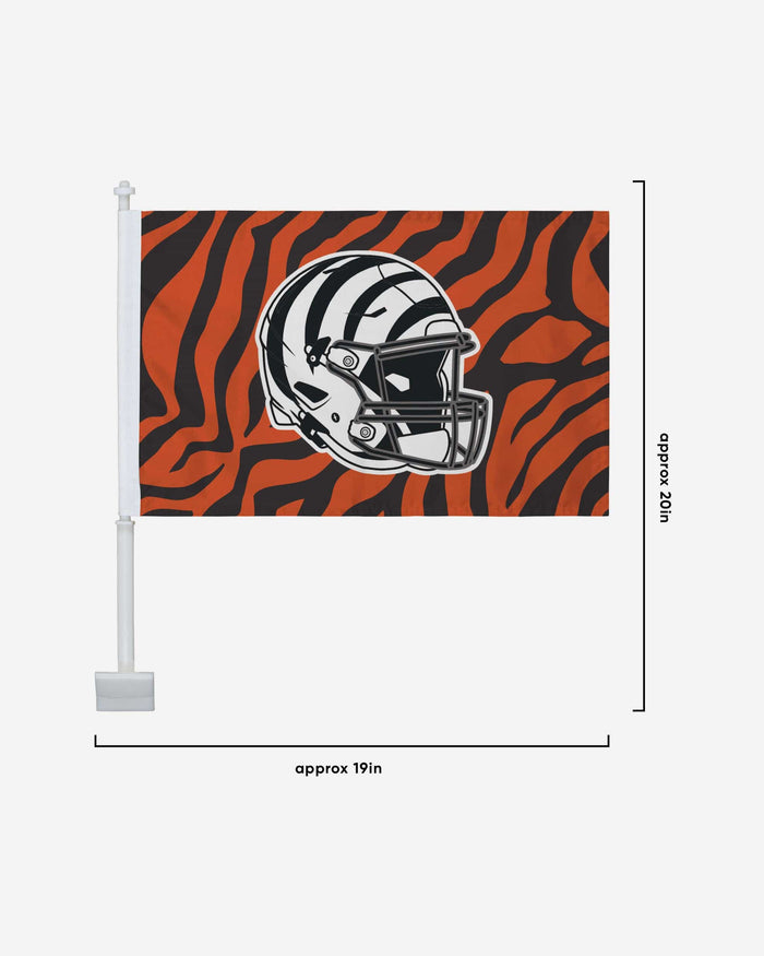 Cincinnati Bengals 2 Pack White Stripe Car Flag FOCO - FOCO.com