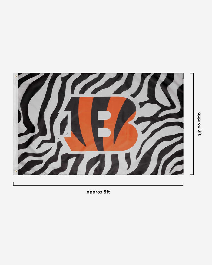 Cincinnati Bengals White Stripe Horizontal Flag FOCO - FOCO.com