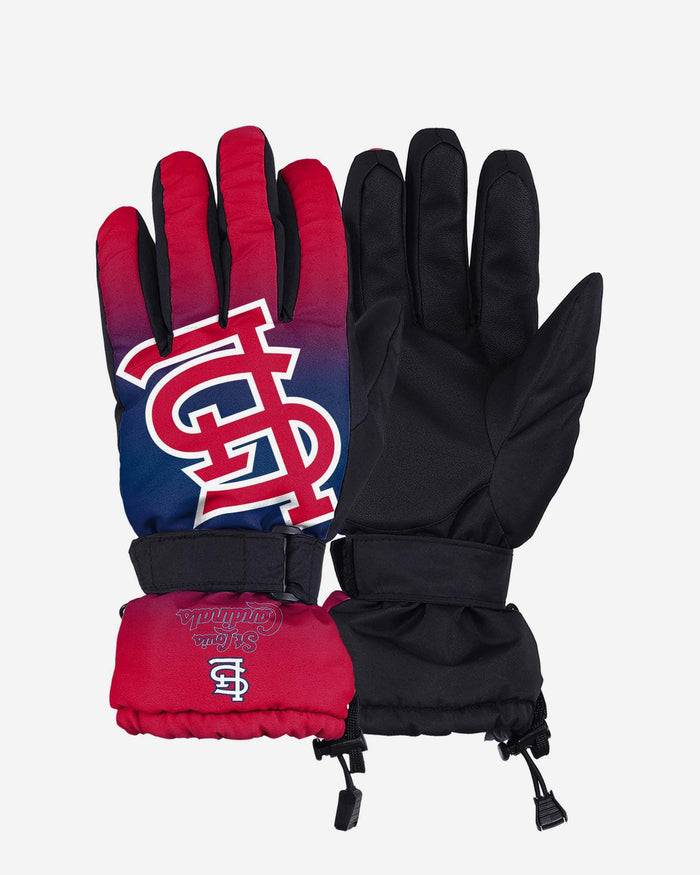 St Louis Cardinals Gradient Big Logo Insulated Gloves FOCO S/M - FOCO.com