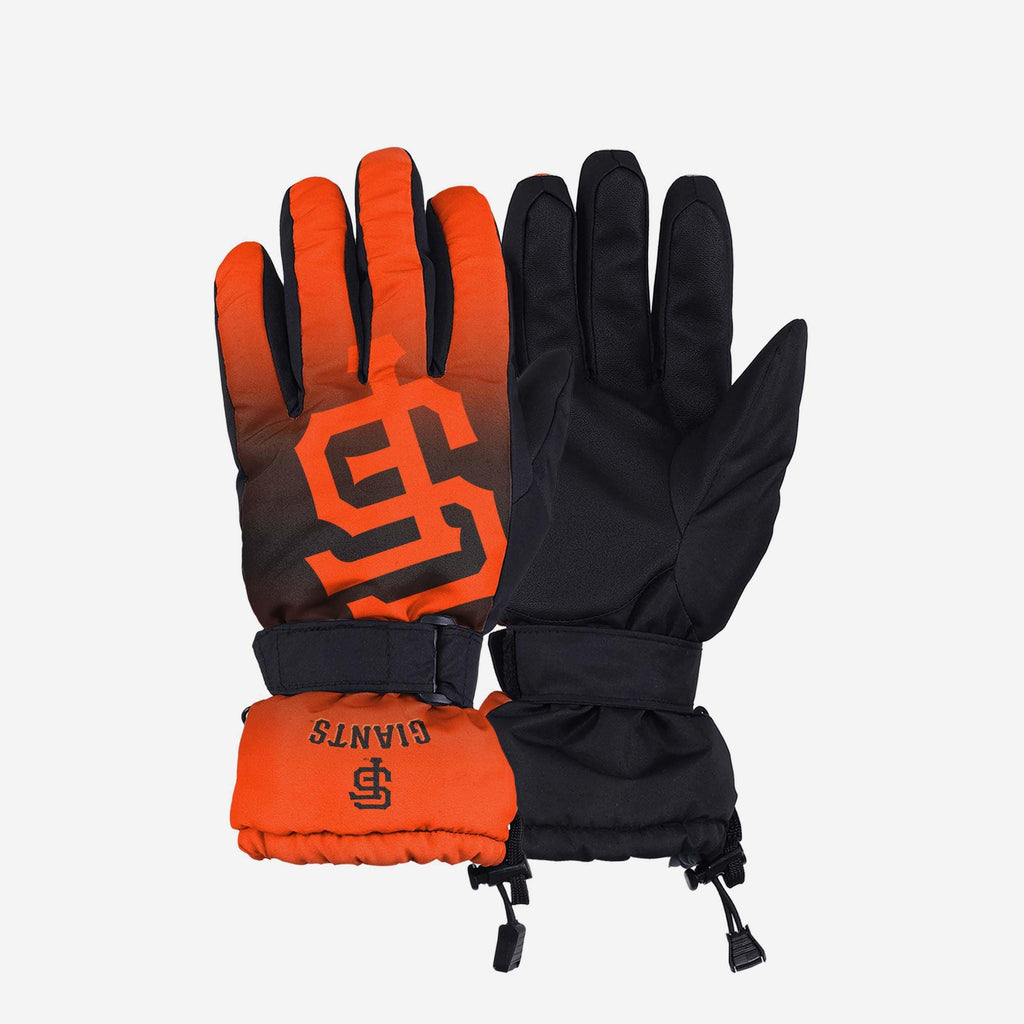 San Francisco Giants Gradient Big Logo Insulated Gloves FOCO S/M - FOCO.com