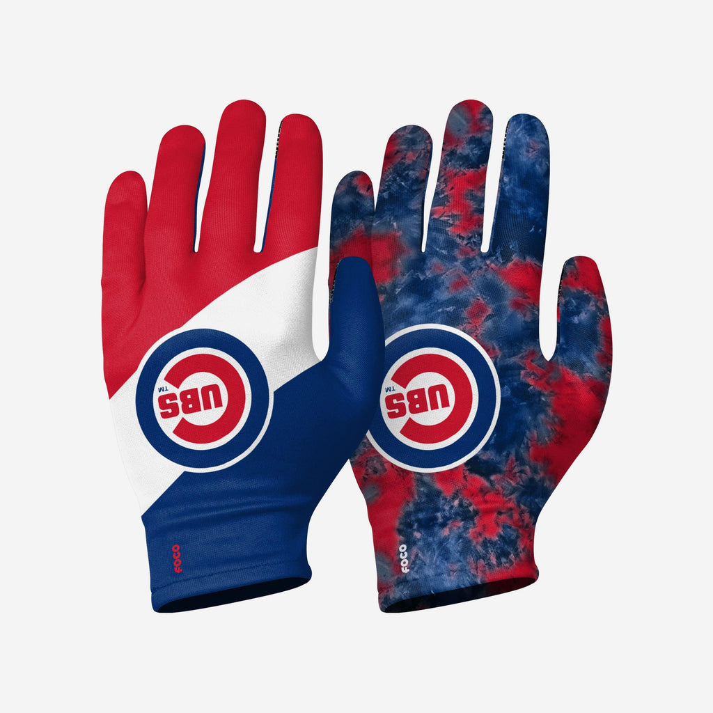 Chicago Cubs 2 Pack Reusable Stretch Gloves FOCO S/M - FOCO.com