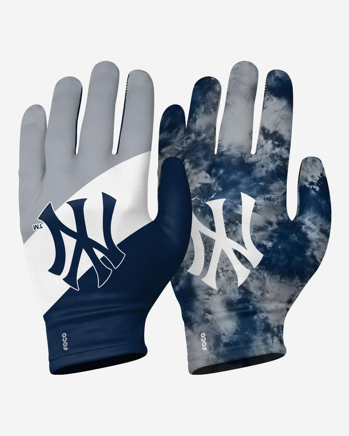 New York Yankees 2 Pack Reusable Stretch Gloves FOCO S/M - FOCO.com