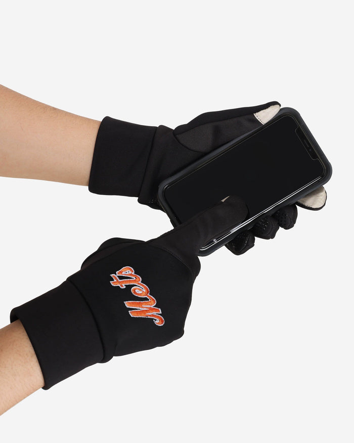 New York Mets Wordmark Neoprene Texting Gloves FOCO - FOCO.com