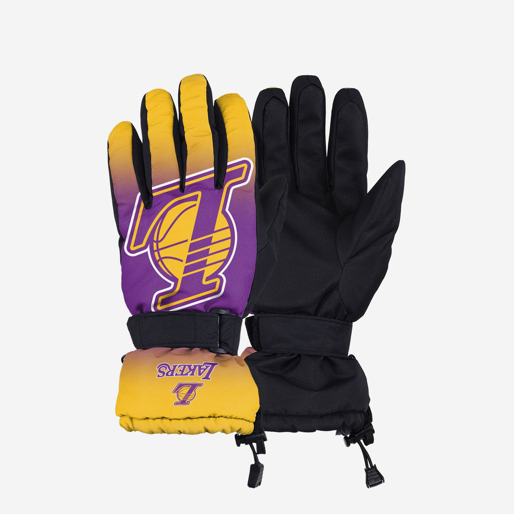 Los Angeles Lakers Gradient Big Logo Insulated Gloves FOCO S/M - FOCO.com