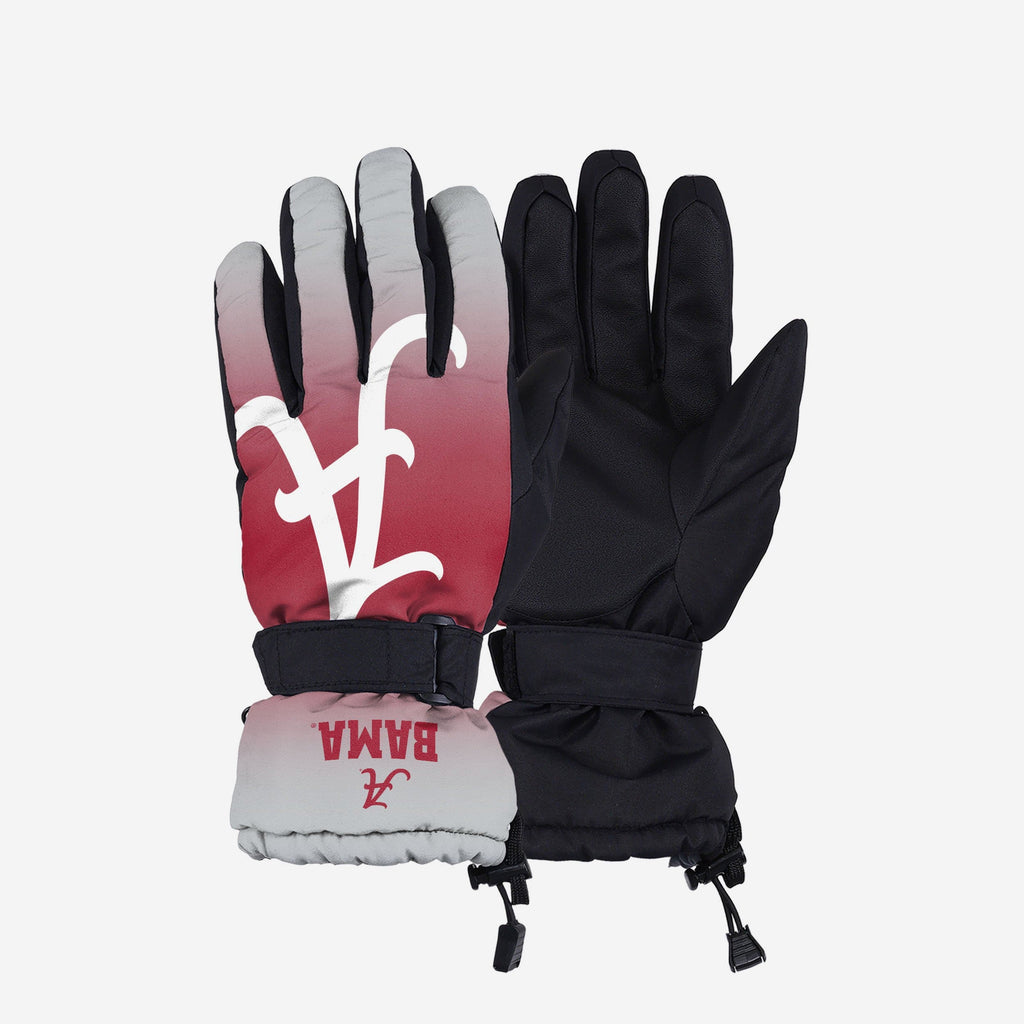 Alabama Crimson Tide Gradient Big Logo Insulated Gloves FOCO S/M - FOCO.com