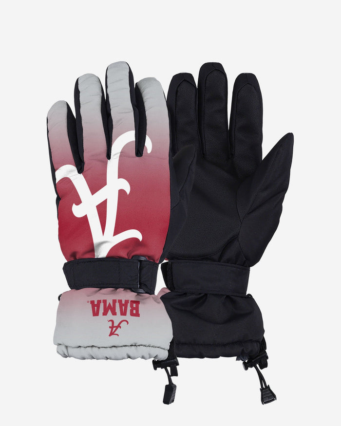 Alabama Crimson Tide Gradient Big Logo Insulated Gloves FOCO S/M - FOCO.com