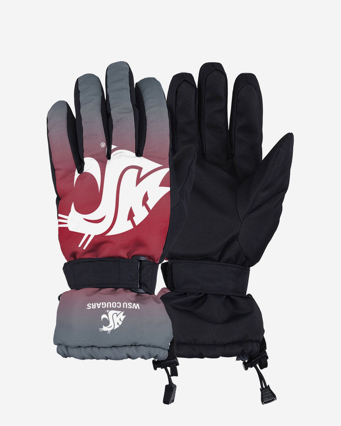 Washington State Cougars Gradient Big Logo Insulated Gloves FOCO - FOCO.com