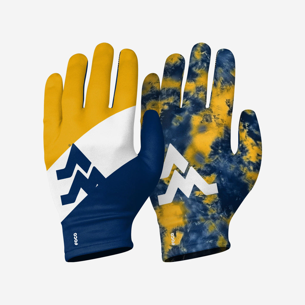 West Virginia Mountaineers 2 Pack Reusable Stretch Gloves FOCO S/M - FOCO.com