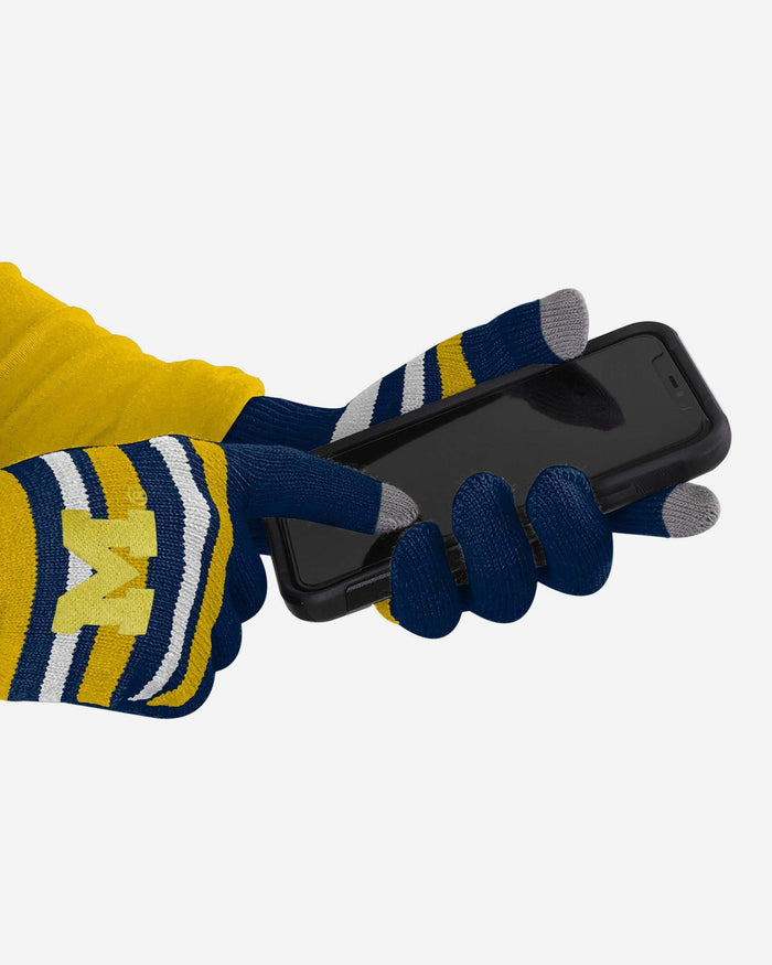 Michigan Wolverines Stretch Gloves FOCO - FOCO.com