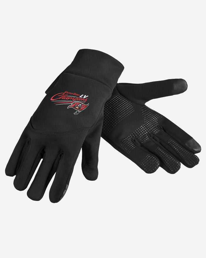 Tampa Bay Buccaneers Super Bowl LV Champions Wordmark Neoprene Gloves FOCO - FOCO.com