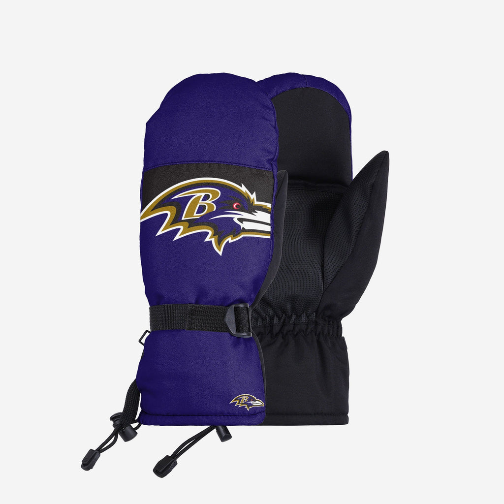 Baltimore Ravens Frozen Tundra Insulated Mittens FOCO S/M - FOCO.com