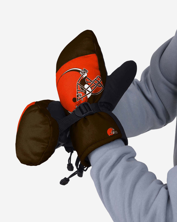 Cleveland Browns Frozen Tundra Insulated Mittens FOCO - FOCO.com