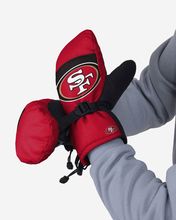 San Francisco 49ers Frozen Tundra Insulated Mittens FOCO - FOCO.com