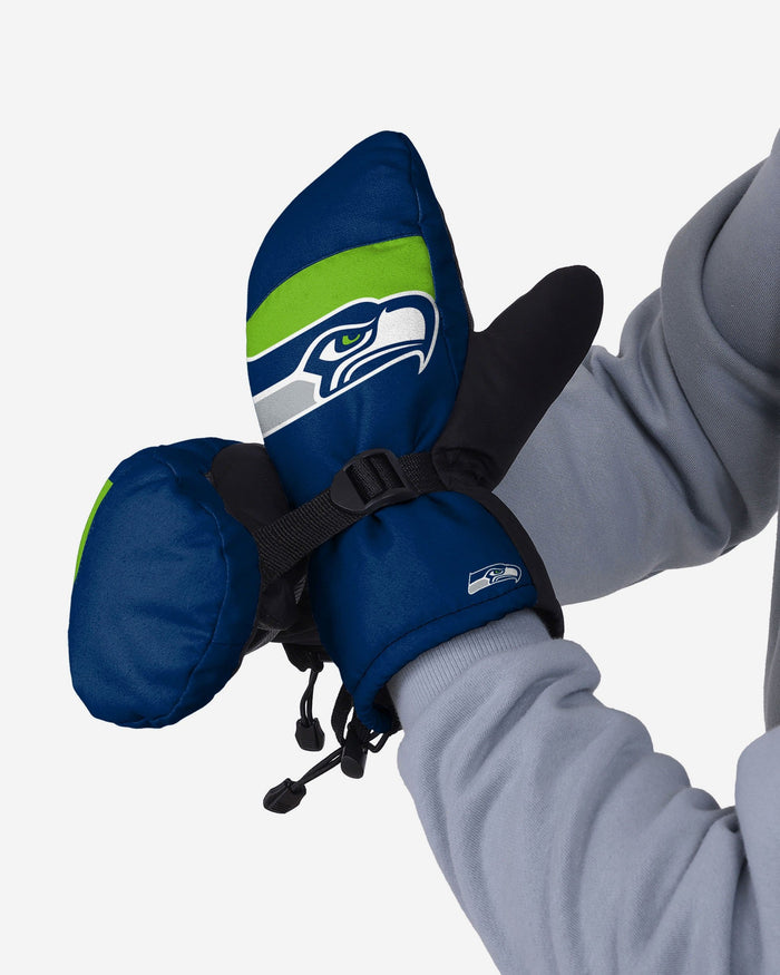 Seattle Seahawks Frozen Tundra Insulated Mittens FOCO - FOCO.com