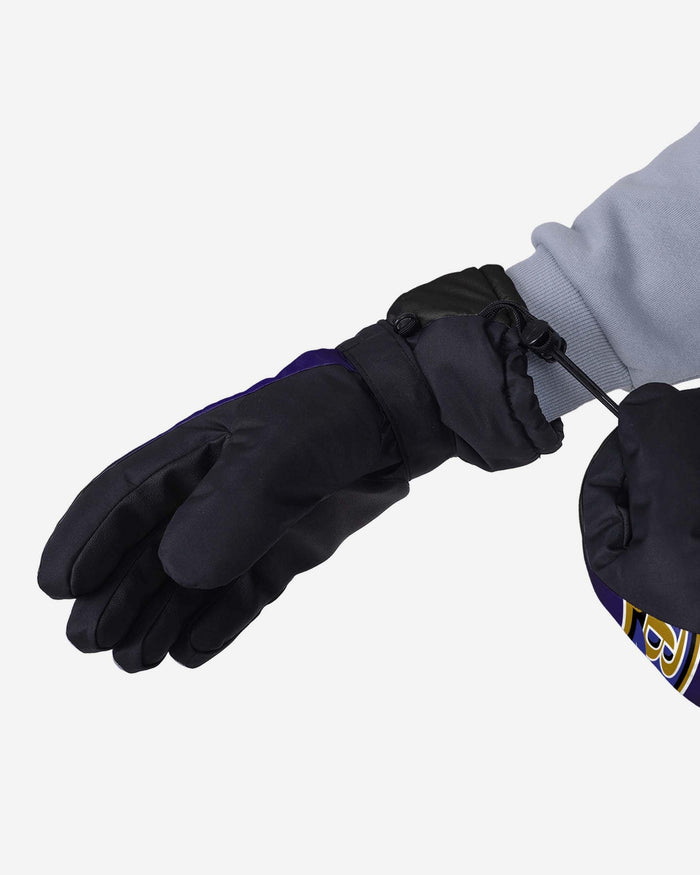 Baltimore Ravens Gradient Big Logo Insulated Gloves FOCO - FOCO.com