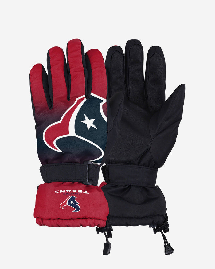 Houston Texans Gradient Logo Insulated Gloves FOCO S/M - FOCO.com