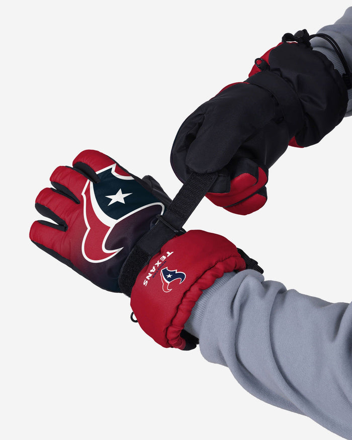 Houston Texans Gradient Logo Insulated Gloves FOCO - FOCO.com