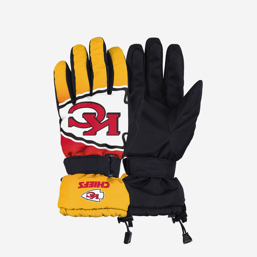 Kansas City Chiefs Gradient Big Logo Insulated Gloves FOCO S/M - FOCO.com