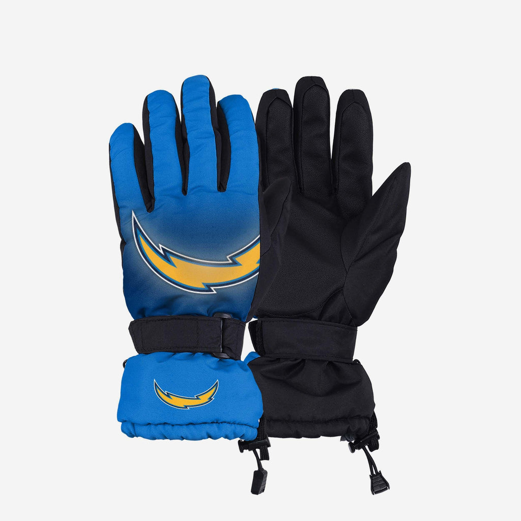 Los Angeles Chargers Gradient Big Logo Insulated Gloves FOCO S/M - FOCO.com