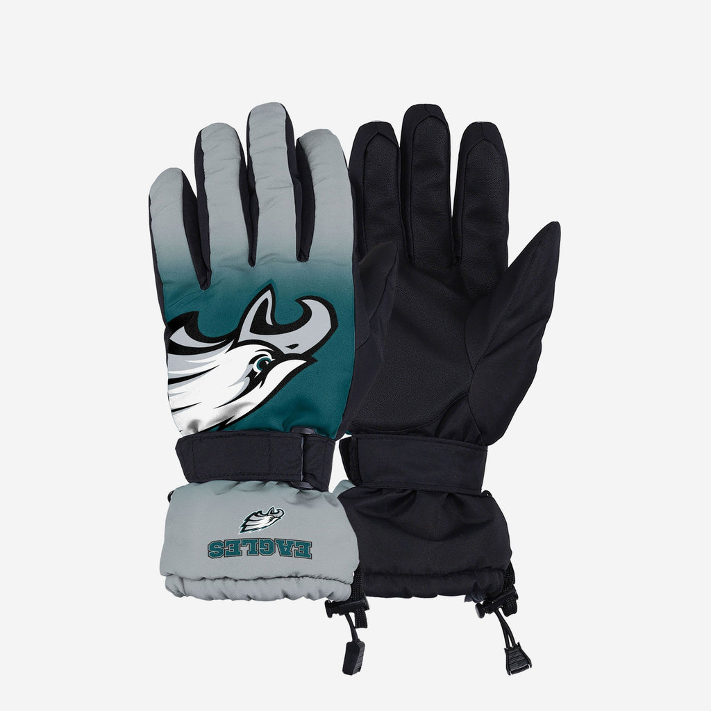 Philadelphia Eagles Gradient Logo Insulated Gloves FOCO S/M - FOCO.com
