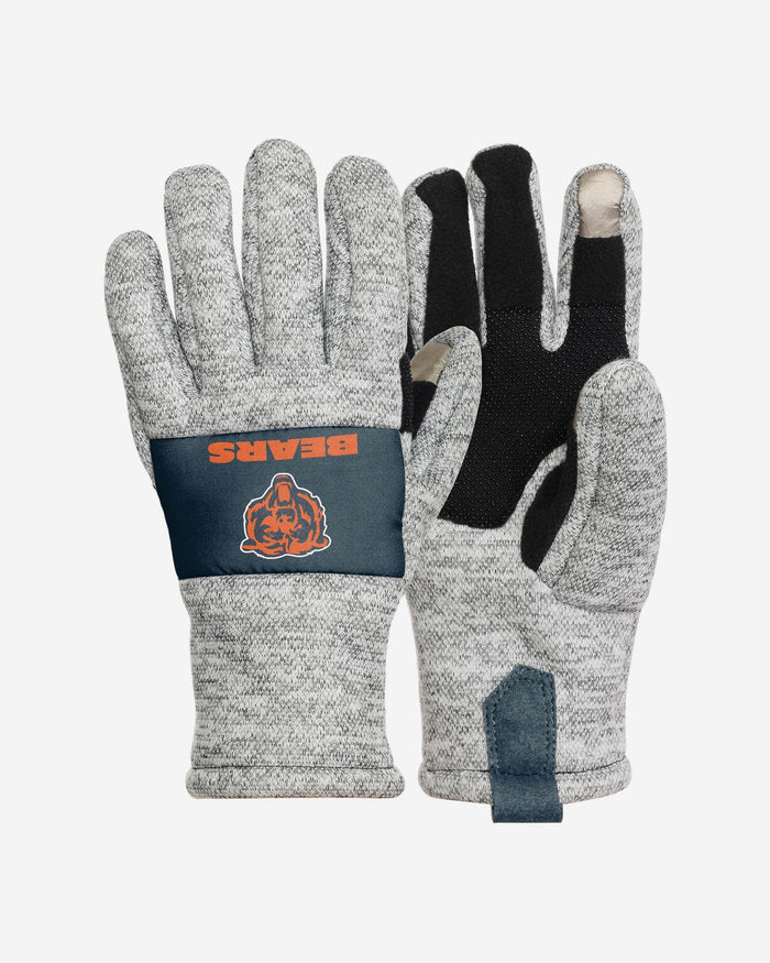 Chicago Bears Heather Grey Insulated Gloves FOCO S/M - FOCO.com
